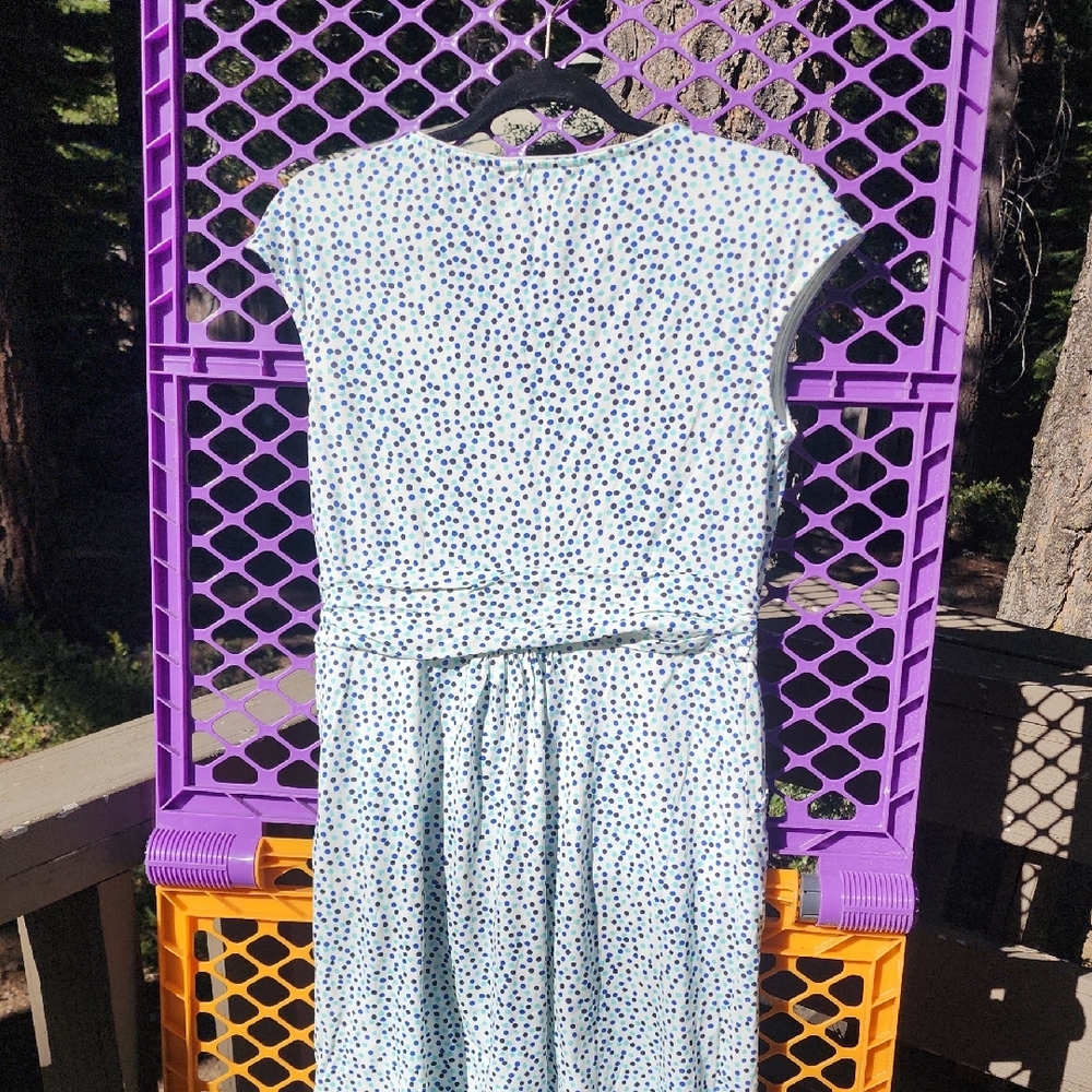 Boden Blue and Black Midi Dress 100% Cotton - Picture 6 of 10